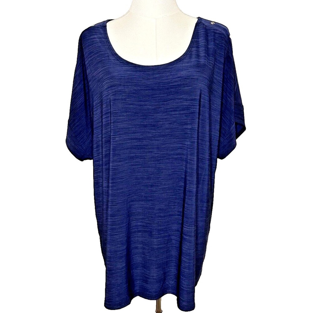 Women's Susan Lawrence Women's Short Sleeve Studded Top Stretchy 3X Work